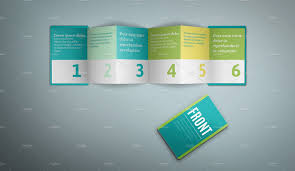 Z Card Mock Up 6 Panels C Fold Fold Colorful Backgrounds Cards