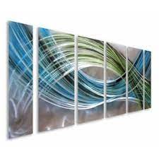 Orren Ellis Abstract Graphic Art Print Multi Piece Image On Metal In 2021 Aluminum Wall Art Metal Wall Art 3d Wall Art