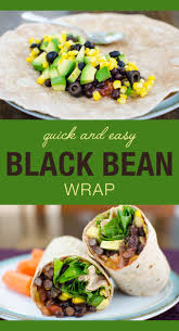 Black Bean Wrap Quick And Easy Lunch Veggie Primer Lunch Sandwich Recipes Recipes Healthy Recipes