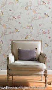 Birds And Butterflies Wallpaper Shabby Chic Birds Butterflies Wallpaper By Holden Decor Teal Background Shabby Chic Wallpaper Decor Bedroom Decor