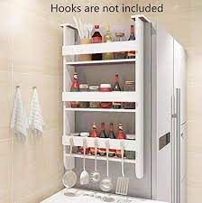 Rack Fridge Wood Organizer Refrigerator Side Storage Rack Https Www Amazon Com Dp B07 Kitchen Rack Spice Rack Kitchen Cabinet Kitchen Cabinets In Bathroom