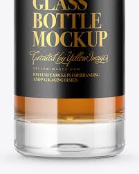 Clear Glass Whisky Bottle Mockup In Bottle Mockups On Yellow Images Object Mockups