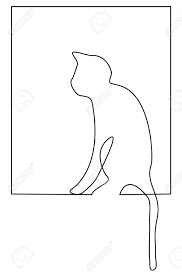 Continuous line drawing of cup of tea or coffee with steam linear icon. Cat One Line Drawing Royalty Free Cliparts Vectors And Stock Illustration Image 83564643