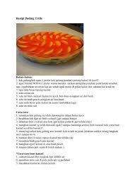 Puding triffle sering dikatakan leceh untuk dibuat. Resipi Puding Trifle