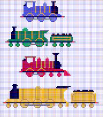 4,543,258 patterns created to date! Cross Stitch Steam Train Templates By Quina Chan On Deviantart
