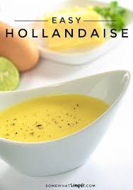 Easy Hollandaise Sauce Blender Recipe Somewhat Simple Recipe Easy Hollandaise Easy Hollandaise Sauce Hollandaise Sauce