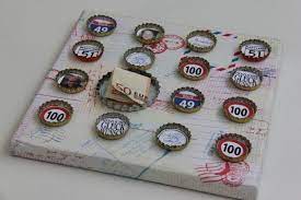 Wir von geschenkidee haben alles daran gesetzt, damit sie das richtige geschenk zum 50. Basteln Mit Kronkorken Geldgeschenk Zum 50 Geburtstag Tischlein Deck Dich Basteln Mit Kronkorken Kronkorken Geschenke