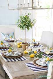 Juxtapose navy blue furniture, decor, or cabinetry with a backdrop of crisp white walls for an energizing effect. Pin By Regina Felangi On The Lemon Tree House French Country Dining Room Furniture Lemon Tablescape French Country Dining Room