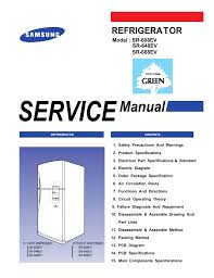 This evaporator fan motor is in the back of the freezer, and circulates air over the refrigerator coils. Samsung Sr 608ev Service Manual Manualzz