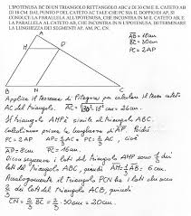 Relazioni che esprimono il 1° teorema, cioè. L Ipotenusa Bc Di Un Triangolo Rettangolo Abc E Di 30 Cm E Il Cateto Ab Di 18 Cm Dal Punto P Matematicamente