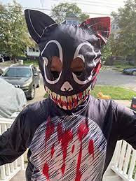 Dog smelling halloween mask on other dog's butt. Scary Cartoon Cat Costumes For Boys Horror Game Monster Character Costume Halloween Cosplay Bodysuit Pricepulse