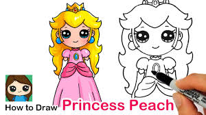 Â princess peach daisy and rosalina coloring pages at. How To Draw Princess Peach From Super Mario Youtube