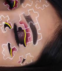 Puzzle Piece Makeup Creative Makeup Halloween Makeup Ideas Eyemakeupsimple Creative Makeup Crazy Makeup Creative Makeup Looks