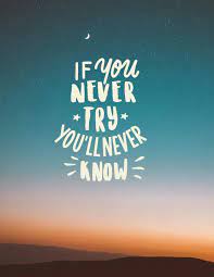 Perhaps, this is a temporary station problem. I F You Never Try You Ll Never Know Inspirational Quote Notebook Personal Notes Daily Diary Office Supplies 8 5 X 11 Big Notebook 150 College Ruled Quote Collection Band 31 Paper Juice Amazon De Bucher