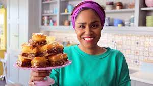 Nadiyas Time To Eat Episodes - Bbc Food Funnel Cake Baklava Baklava Recipe