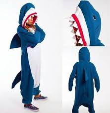 Details About Unisex Adult Kids Sleepwear Shark Pajamas Kigurumi Cosplay Costume Fancy Dresses