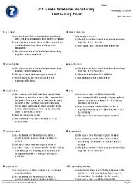 Mid term two english test for 7th grade tunisian pupils. 7th Grade Year 7 Worksheets