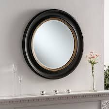 Black And Gold Round Wall Mirror Mercury Row Colmesneil Accent Mirror Mirror Over The Door Mirror Circular Mirror
