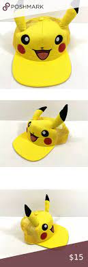 Pokemon Pikachu Hat Adjustable Strap Pikachu Hat Pikachu Pokemon Accessories