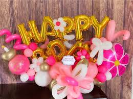 Happy Birthday Flowers And Balloons Pictures Happy Birthday Balloon Bouquet Arrangement Special Delivery For Her Birthday Balloons Happy Birthday Bouquet Happy Birthday Balloons