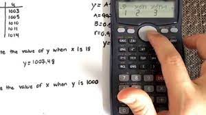 How To Solve For X And Y From A Regression Equation Using A Calculator Casio Fx 991ms Youtube