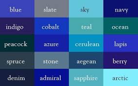Writing With Color The Color Thesaurus Colors Name In English Blue Shades Colors Green Color Names