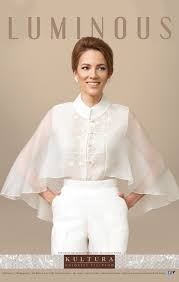 Embroidered Cape Barong In Cocoon Modern Filipiniana Dress Filipiniana Dress
