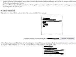 Sie können folgendes formular für eine schnelle, unkomplizierte bearbeitung ausfüllen. Amazon Rucksendeetikett Ohne Strichcode Rucksendung