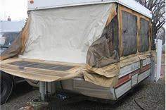 How To Fix A Camper Canvas Tent Trailer Camping Remodeled Campers Tent Camping