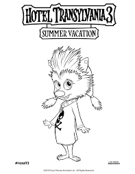 Vampire, mummy but it is the humor that outweighs the horror, of course ! Free Printable Hotel Transylvania 3 Coloring Pages