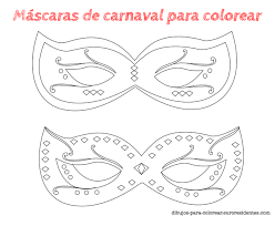 Dibujos Para Colorear 6 Mascaras De Carnaval Para Colorear Mascaras Carnaval Mascaras Carnaval