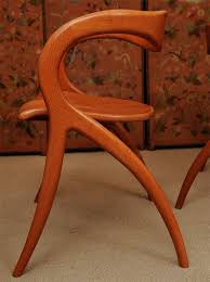 Set Of Four Wood Organic Sculptural Chairs By A Sibau From A Unique Collection Of Antique And Modern Armchairs At Ht Sculptural Chair Armchair Vintage Chair