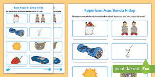 Keperluan asas benda hidup teacher to teacher. Lembaran Kerja Keperluan Asas Benda Hidup Dwibahasa