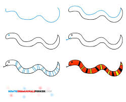 How To Draw Pets For Kids Snakes For Kids Draw Animals For Kids Family Art Projects How to draw a realistic snake, draw real snake, step by step, drawing guide, by finalprodigy. how to draw pets for kids snakes for