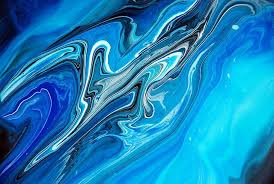 Acrylic Blue Liquid Painting Art Fluid Art Wow Painting