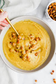 Golden Delicata Squash Soup With Crispy Garlic Chickpeas Recipe Delicata Squash Squash Soup Food
