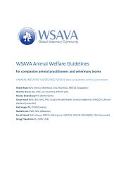 Wsava Animal Welfare Guidelines By Wsava Issuu