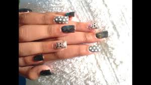 Se ven lindas tanto en uñas cortas como en uñas con gel. Unas Acrilicas Negro Gris Blanco Y Mano Alzada Youtube