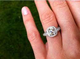 2 5 Engagement Ring On Hand Picture 40 Engagement Ring Pictures Engagement Ring On Hand Custom Halo Engagement Ring