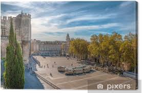 Gebaut, dem dritten und vierten französischen papst. Leinwandbild Platz In Der Papstpalast Avignon Hdr Bild Pixers Wir Leben Um Zu Verandern