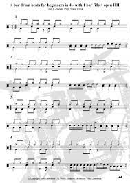 Beats And Fills Exercises Drum Sheet Music Drums Beats Learn Drums