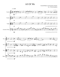 Print and download all of me sheet music by lindsey stirling arranged for violin. All Of Me Sheet Music For Piano Violin Drum Group Viola More Instruments String Quartet Musescore Com