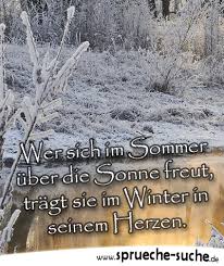 Wer Sich Im Sommer Uber Die Sonne Freut Winterspruche