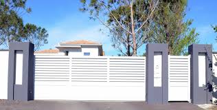 Portail coulissant chez brico dépôt. Portail Aluminium Contemporain Shar Pei Portail Alu Menuiserie Alu Profils Systemes