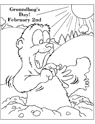 Color in this picture of a groundhog looking for his shadow on groundhog day and others with our library of online coloring pages. Happy Groundhog Day Coloring Page Free Printable Coloring Pages For Kids