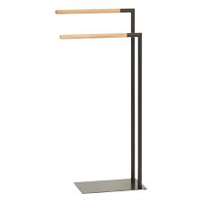 Porte Serviettes Bois Et Metal Noir 82 X 22 X 24 Cm Taille Taille Unique Porte Serviette Barre Support Serviettes