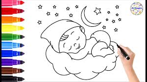 To dream of a baby boy could signify that a person could be experiencing a problem with manly qualities. How To Draw A Dreaming Baby Boy Sleeping On Clouds Pencildrawing Art Famiya Youtube