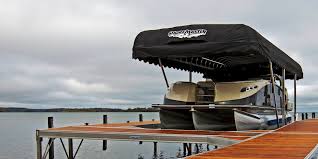 Boat cover for boat on lift. Protect Your Investment With Boat Lift Canopy Frame And Covers