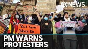 The center of the plaza will remain designated for pedestrians and protected from cars. The Prime Minister Has Demanded An End To Further Black Lives Matter Protests Abc News Youtube