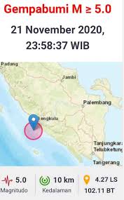 Gempa nusa tenggara timur hari ini berpusat di 31km tenggara kodi sumba barat daya. Gempa Bumi Kembali Guncang Bengkulu Berita Merdeka Online